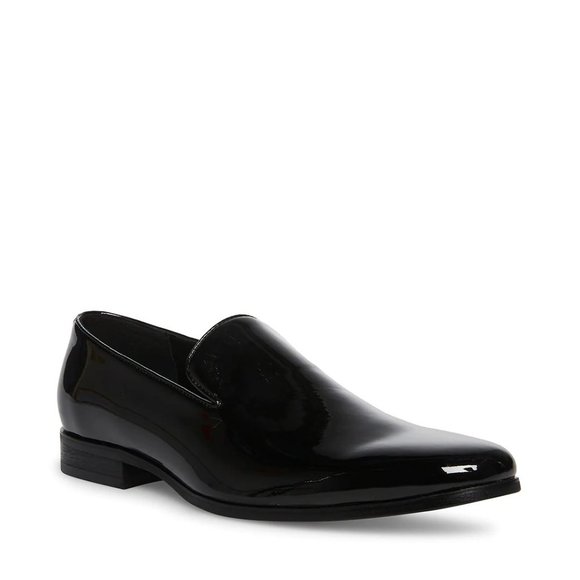 Steve Madden Men's Parigi Black Patent Slip on Formal Shoes NEW Size 7.5 - Picture 3 of 5